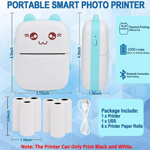 Mini Portable Thermal Printer Wireless Bluetooth Printer